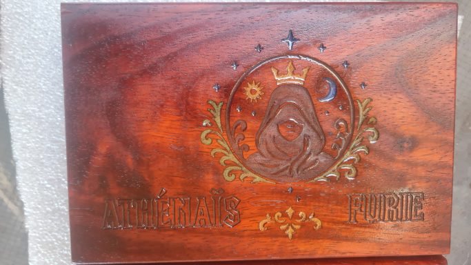 Porte piste à dès Padouk