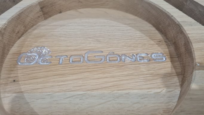 Piste à dès chêne massif finition résine & ciré